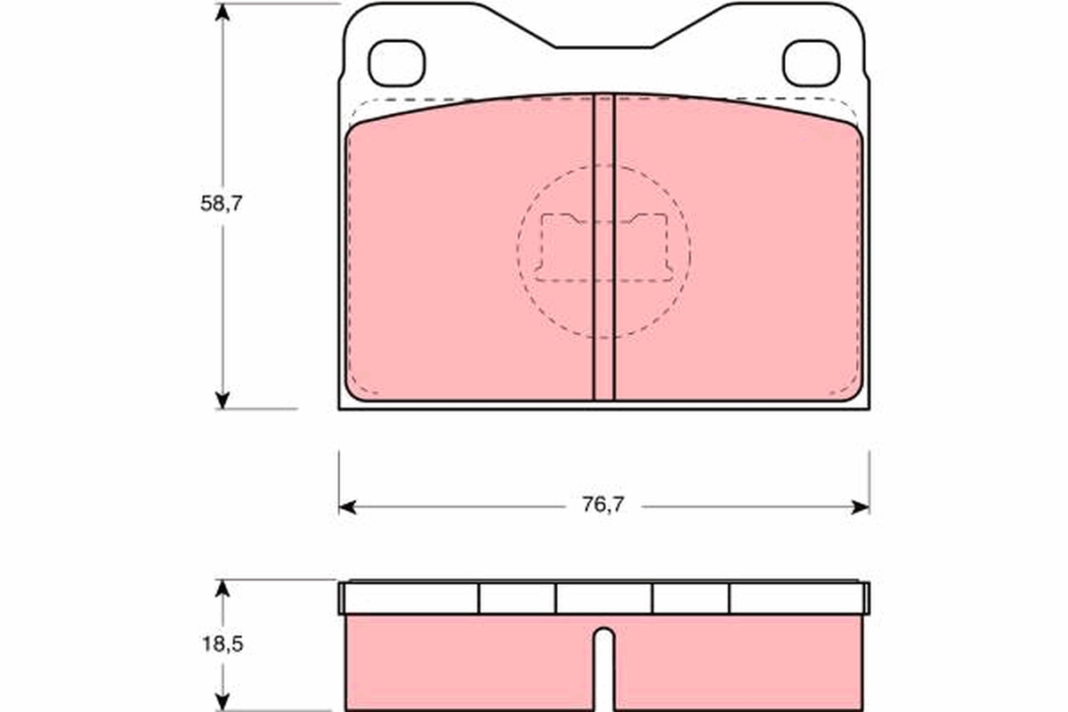 TRW Bremseklodser gdb279 for AUDI VW PORSCHE