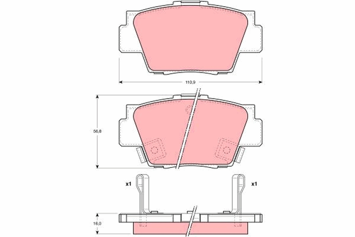 TRW Bremseklodser gdb3039 for HONDA ACURA