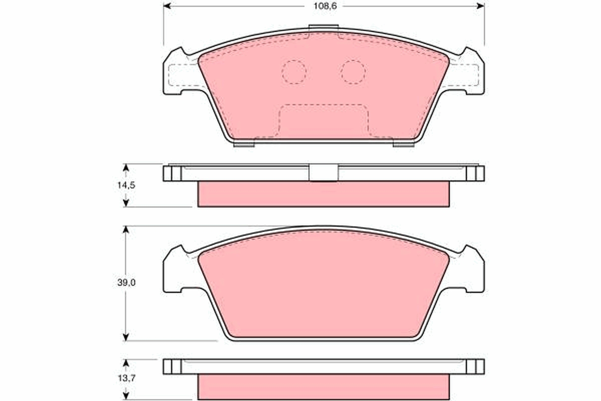 TRW Bremseklodser gdb3108 for SUZUKI DAEWOO