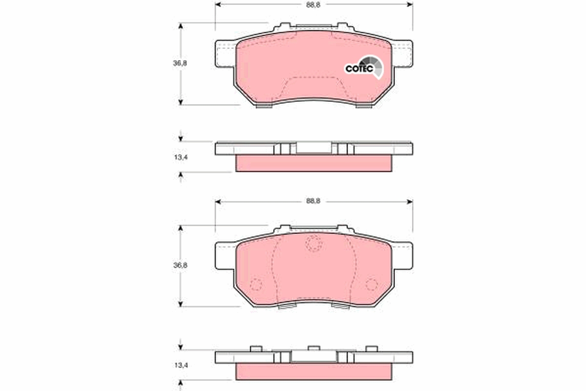 TRW Bremseklodser gdb3113 for HONDA ACURA