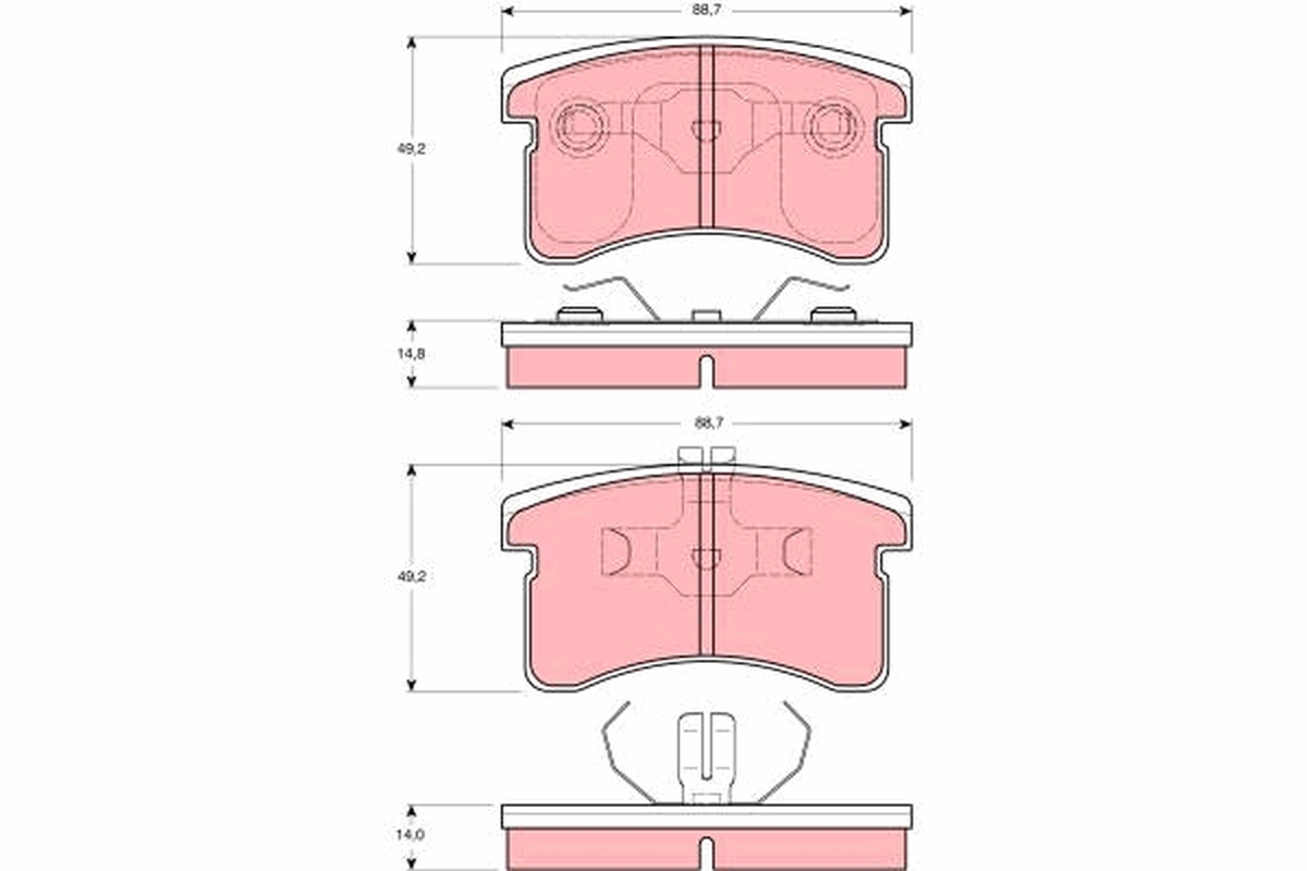 TRW Bremseklodser gdb3126 for DAIHATSU NISSAN