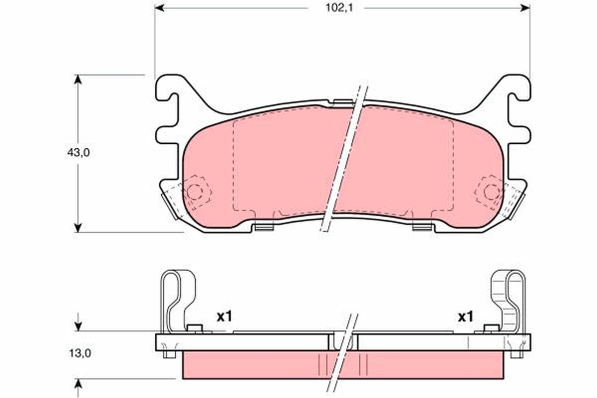 TRW Bremseklodser gdb3129 for MAZDA