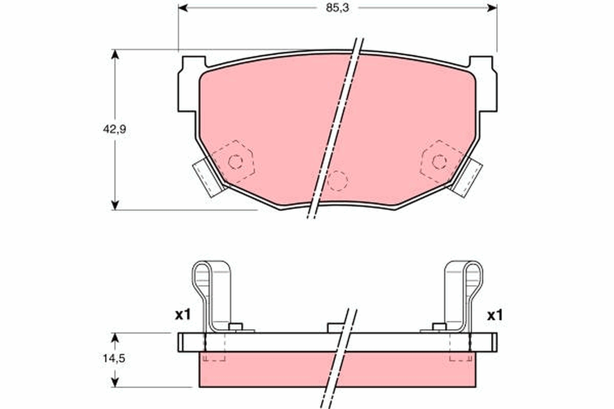 TRW Bremseklodser gdb3143 for NISSAN