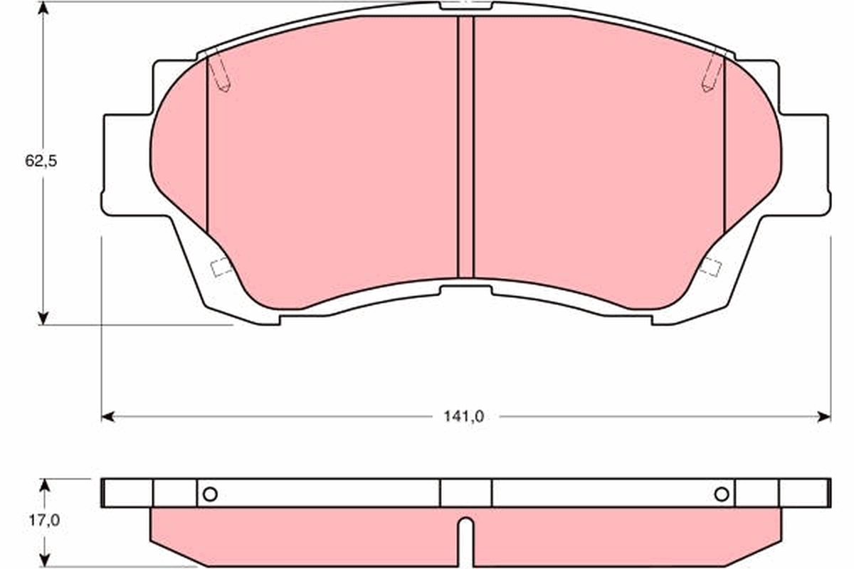 TRW Bremseklodser gdb3155 for TOYOTA LEXUS