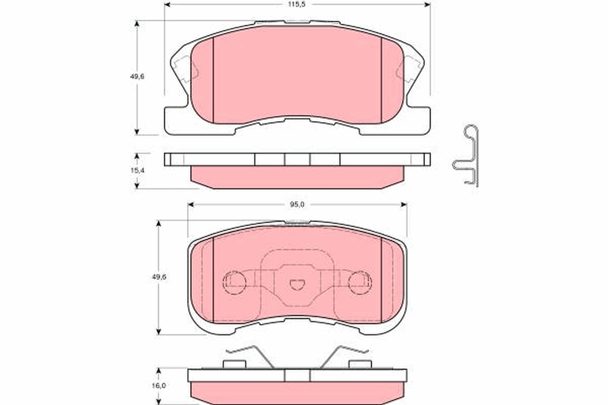 TRW Bremseklodser gdb3220 for DAIHATSU TOYOTA