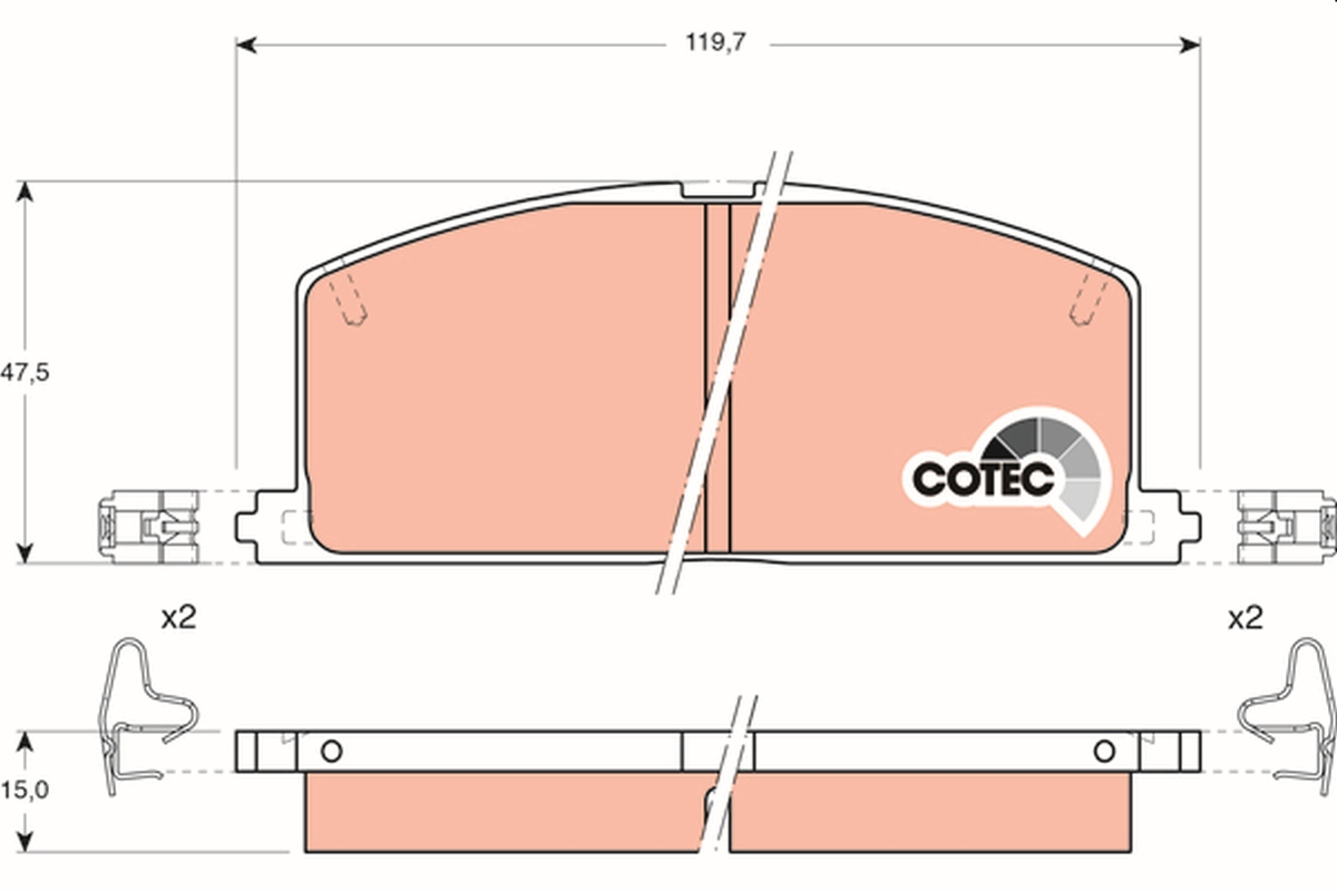 TRW Bremseklodser gdb323 for GEO TOYOTA