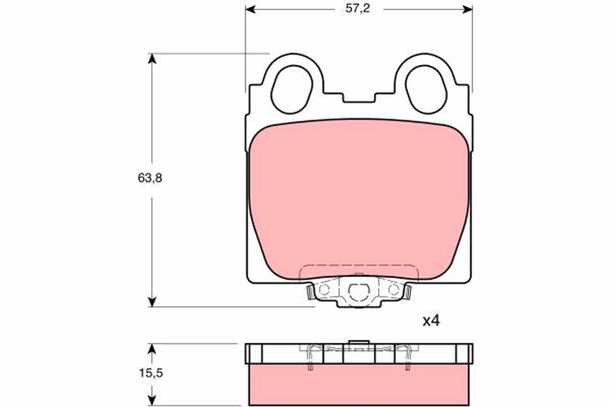 TRW Bremseklodser gdb3233 for LEXUS TOYOTA