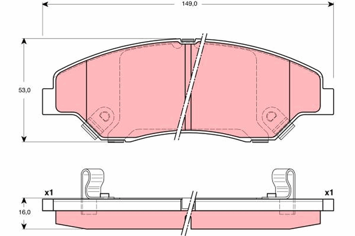 TRW Bremseklodser gdb3241 for KIA