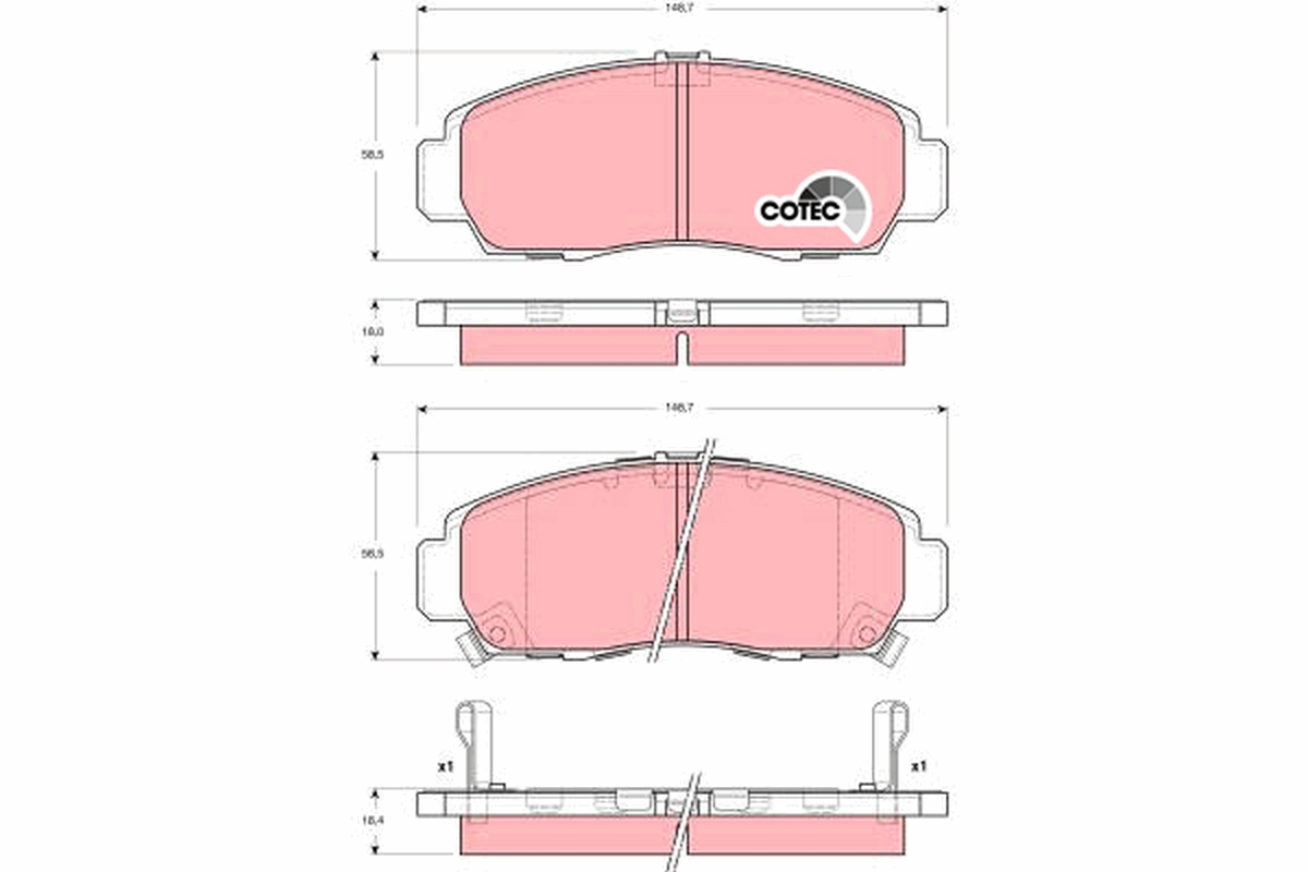 TRW Bremseklodser gdb3240 for ACURA HONDA HONDA (GAC)