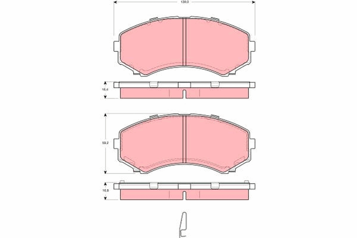 TRW Bremseklodser gdb3254 for MAZDA