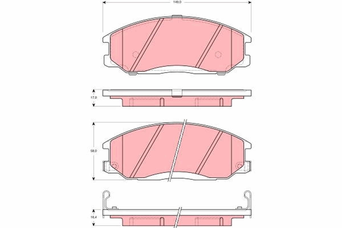 TRW Bremseklodser gdb3257 for KIA