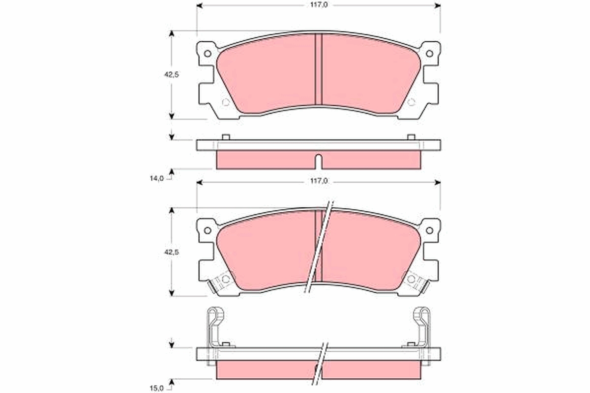 TRW Bremseklodser gdb3264 for MAZDA