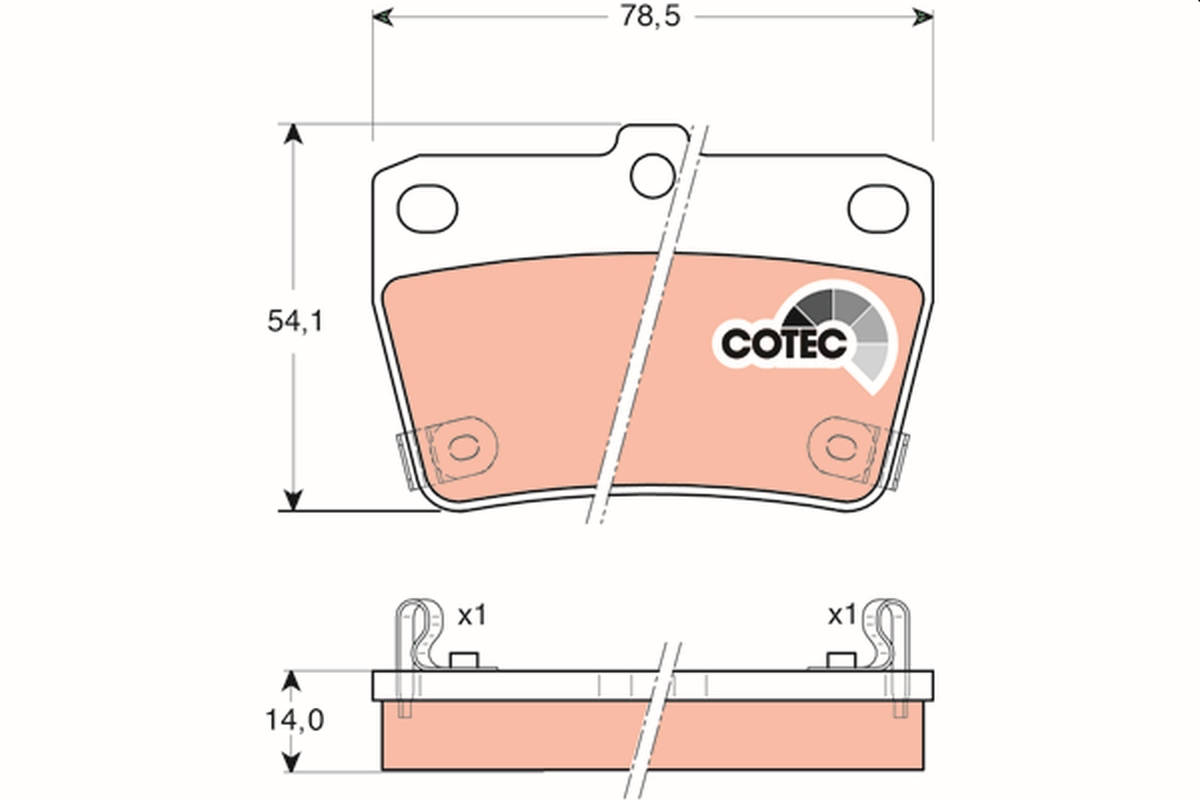TRW Bremseklodser gdb3279 for CHERY TOYOTA