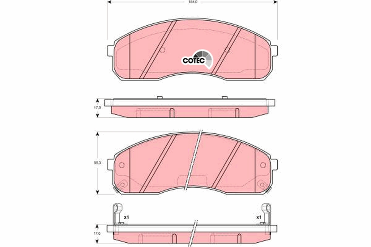 TRW Bremseklodser gdb3301 for KIA