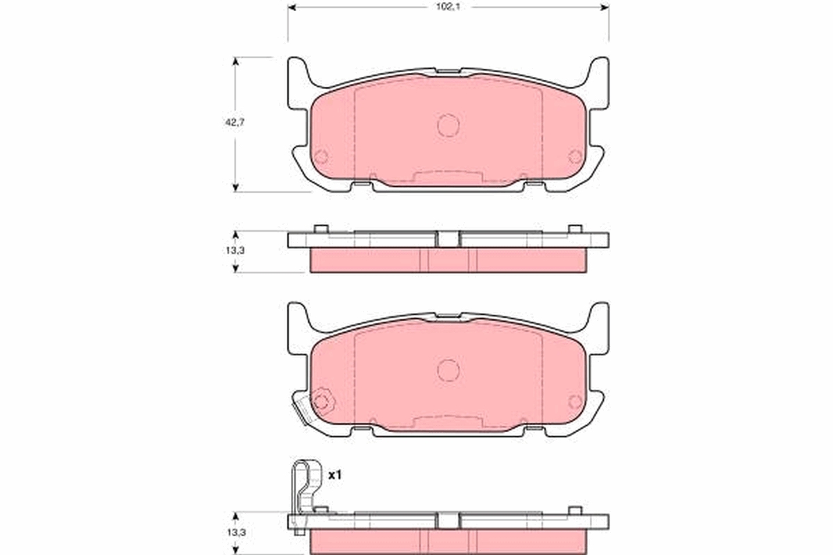 TRW Bremseklodser gdb3318 for MAZDA