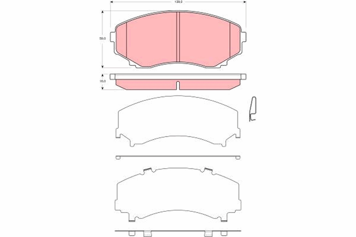 TRW Bremseklodser gdb3326 for MAZDA