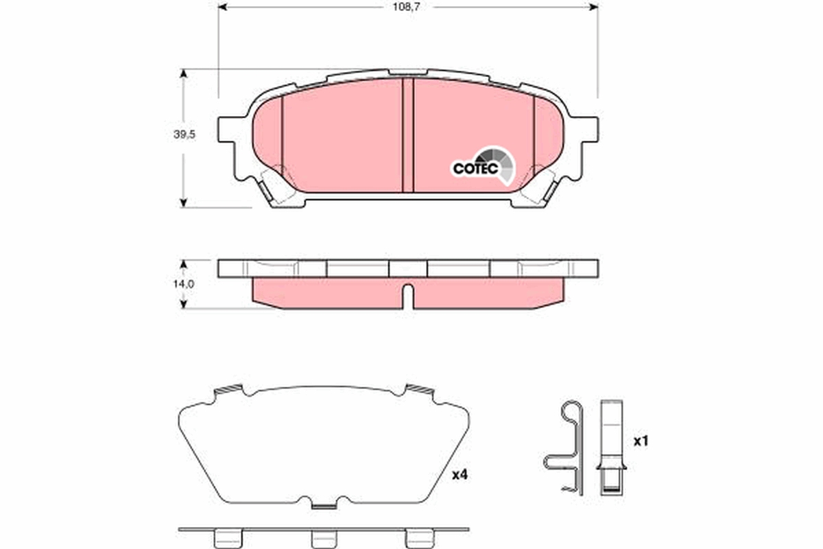TRW Bremseklodser gdb3395 for SUBARU