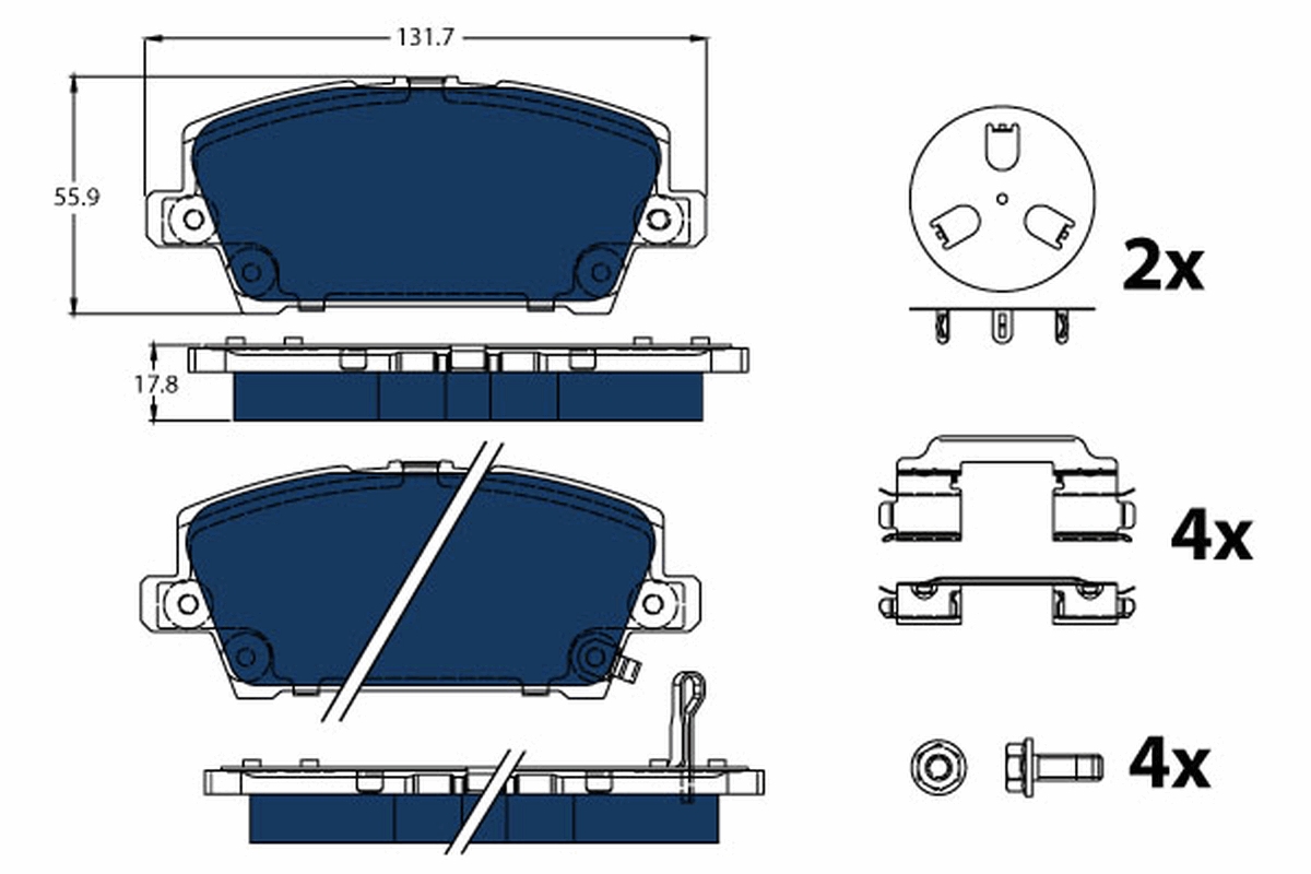 TRW Bremseklodser gdb3407bte for HONDA
