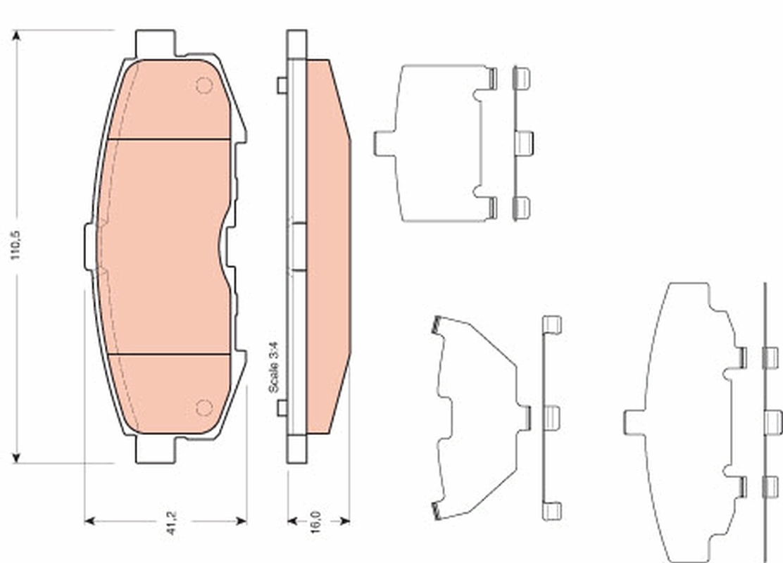 TRW Bremseklodser gdb3406 for MAZDA