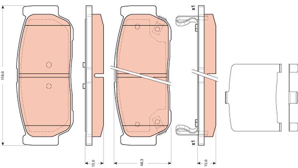 TRW Bremseklodser gdb3417 for SSANGYONG KIA