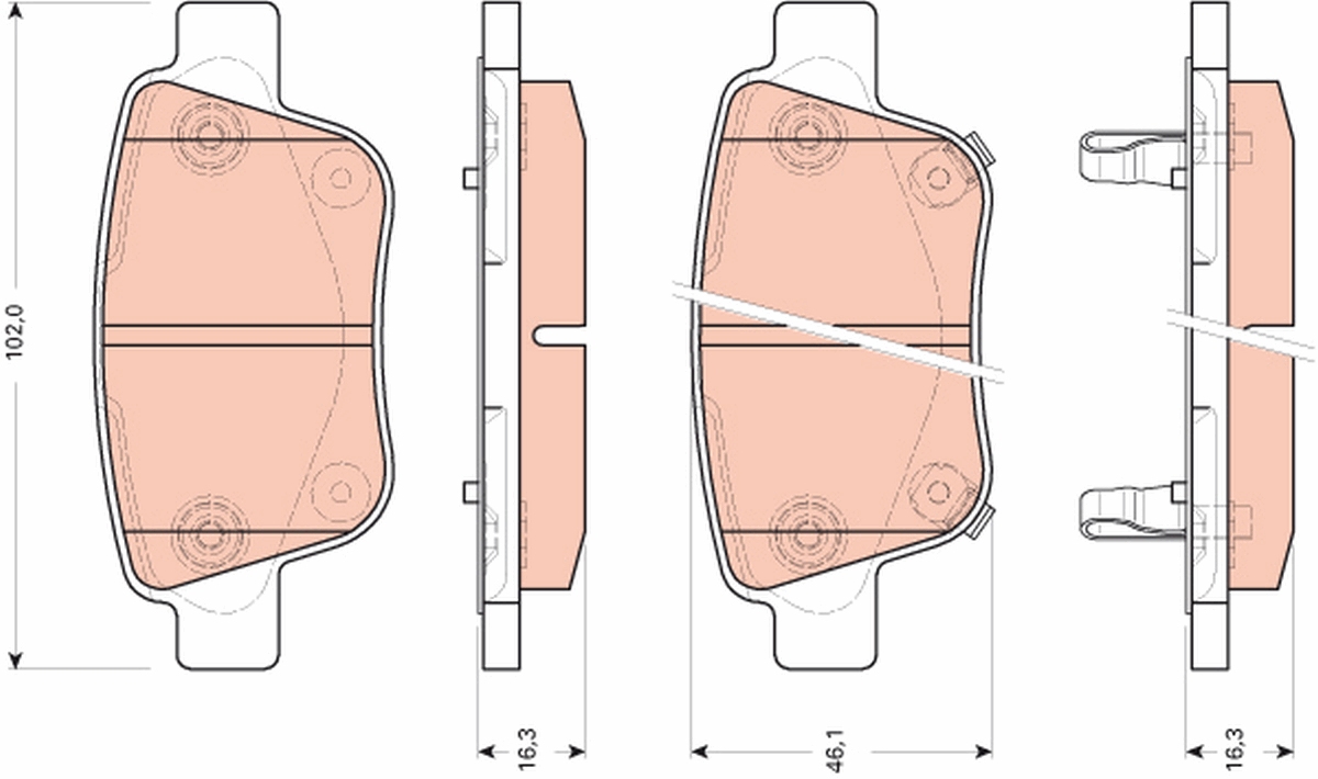 TRW Bremseklodser gdb3456 for TOYOTA