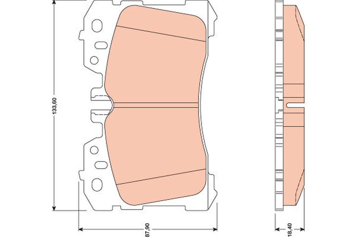 TRW Bremseklodser gdb3473 for LEXUS