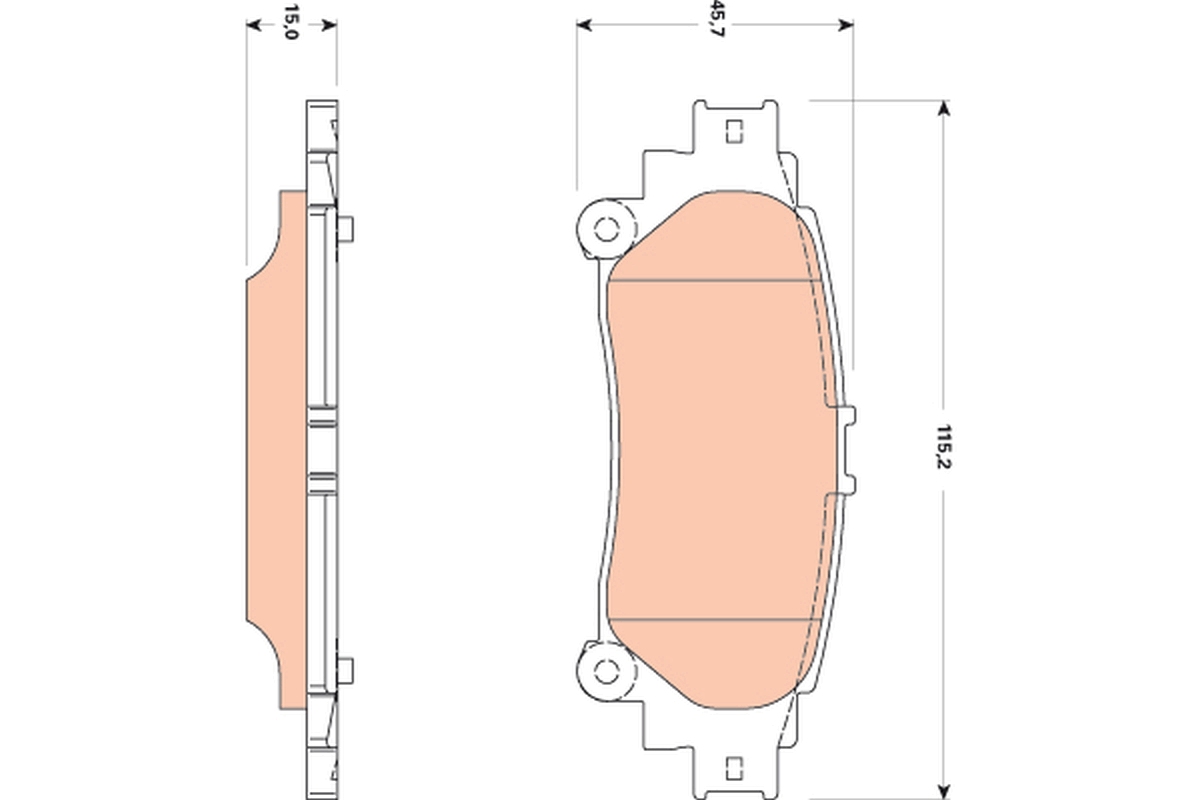 TRW Bremseklodser gdb3497 for TOYOTA LEXUS