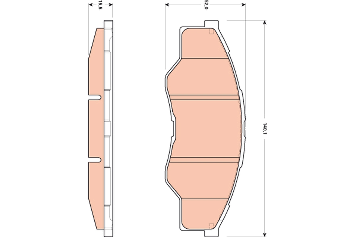 TRW Bremseklodser gdb3500 for TOYOTA