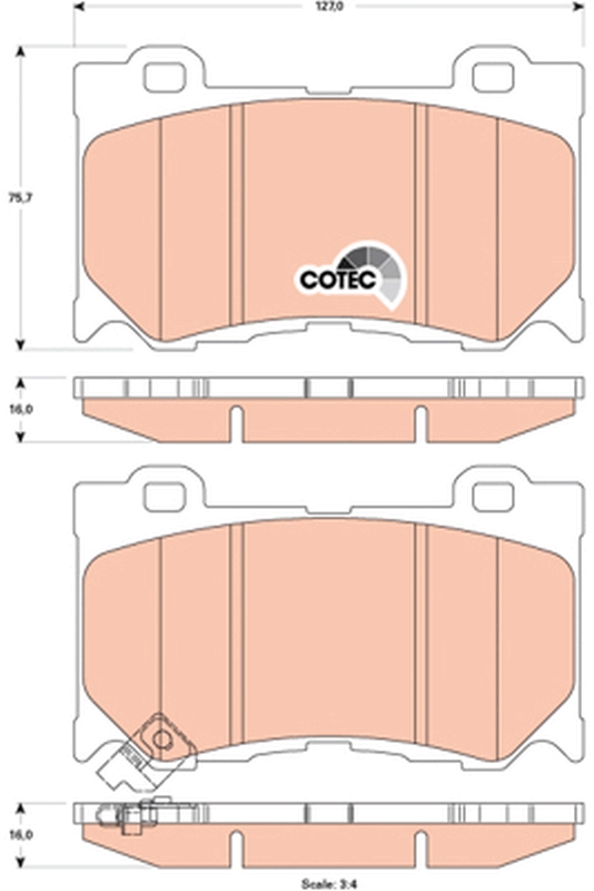TRW Bremseklodser gdb3505 for INFINITI NISSAN