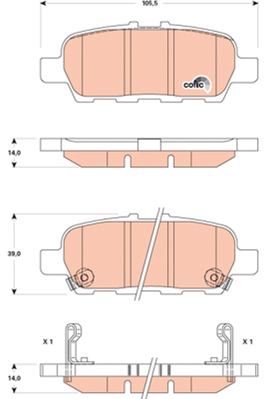 TRW Bremseklodser gdb3508 for INFINITI NISSAN INFINITI (DFAC)