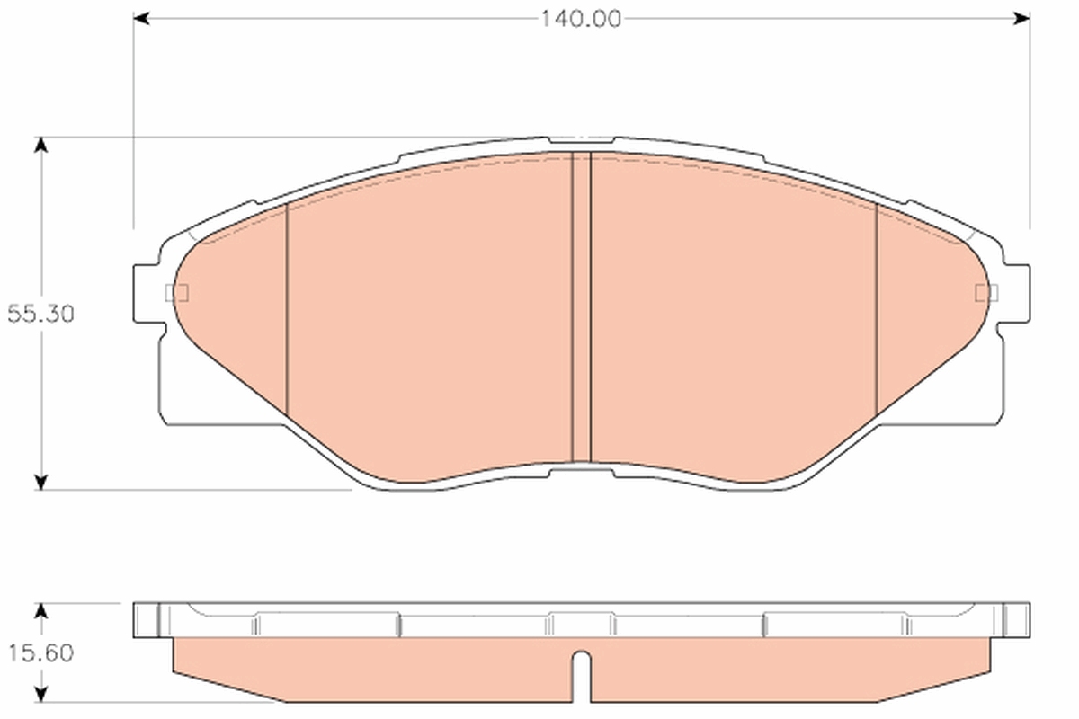 TRW Bremseklodser gdb3532 for TOYOTA
