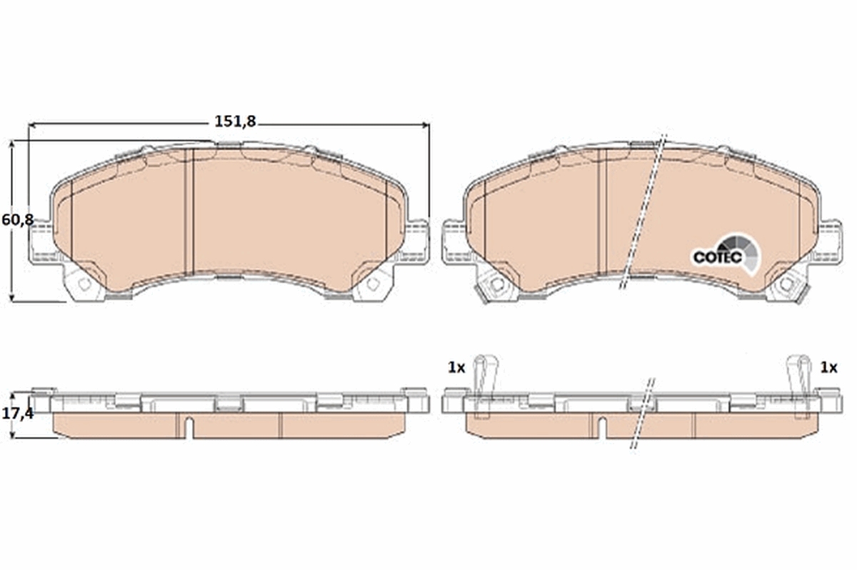 TRW Bremseklodser gdb3545 for CHEVROLET ISUZU