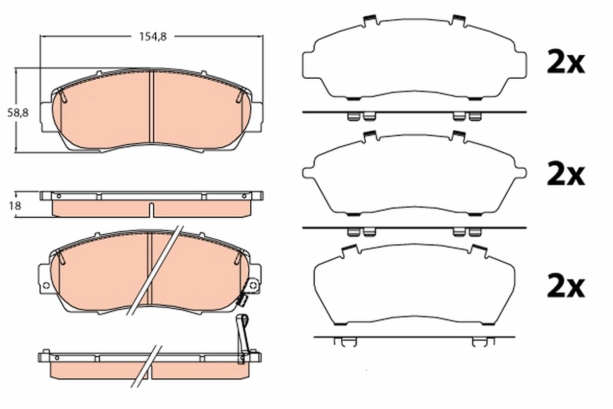 TRW Bremseklodser gdb3581 for HONDA