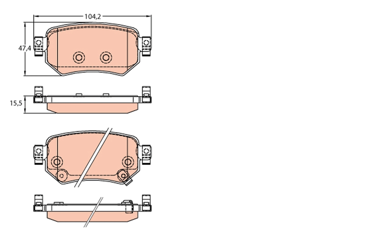 TRW Bremseklodser gdb3632 for MAZDA