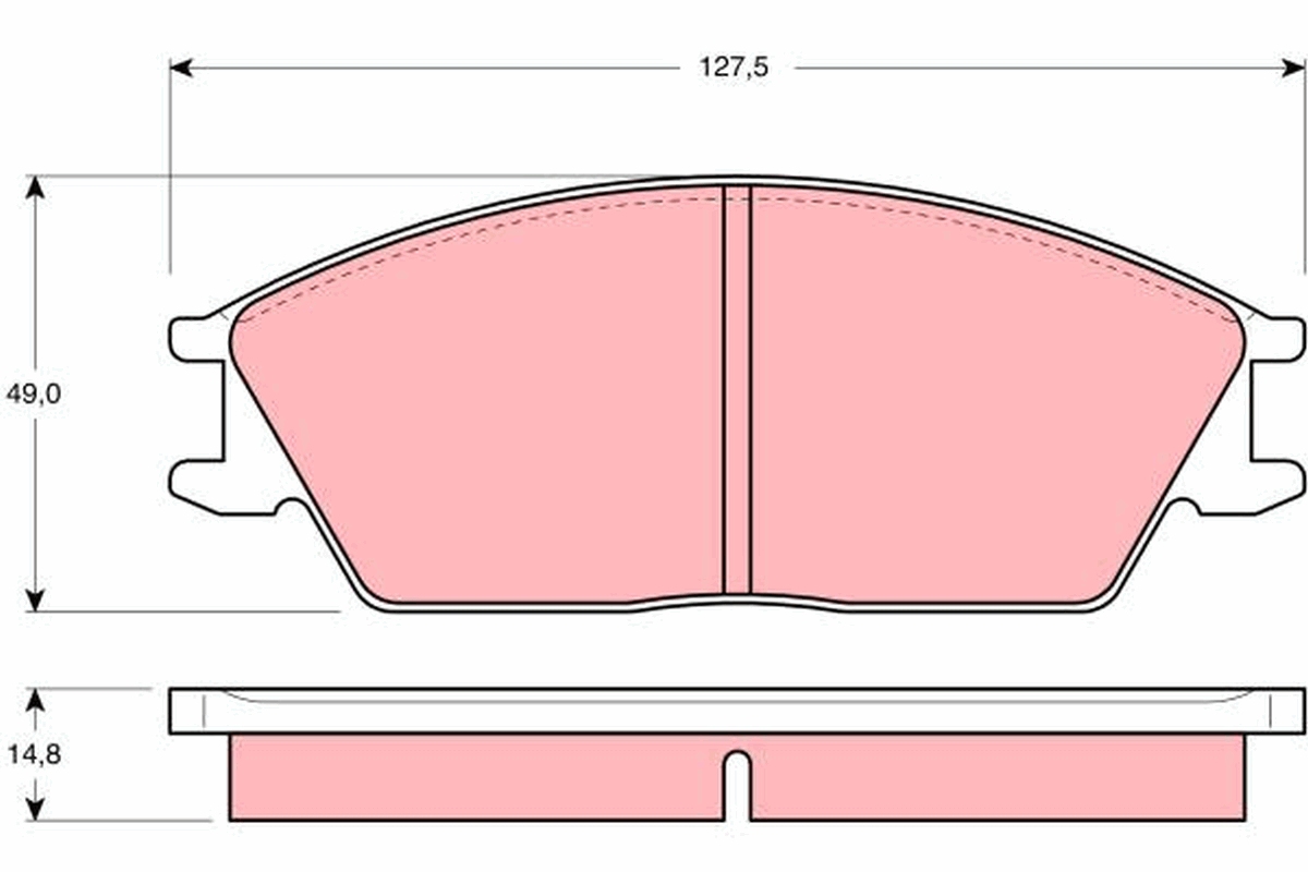 TRW Bremseklodser gdb373 for HYUNDAI