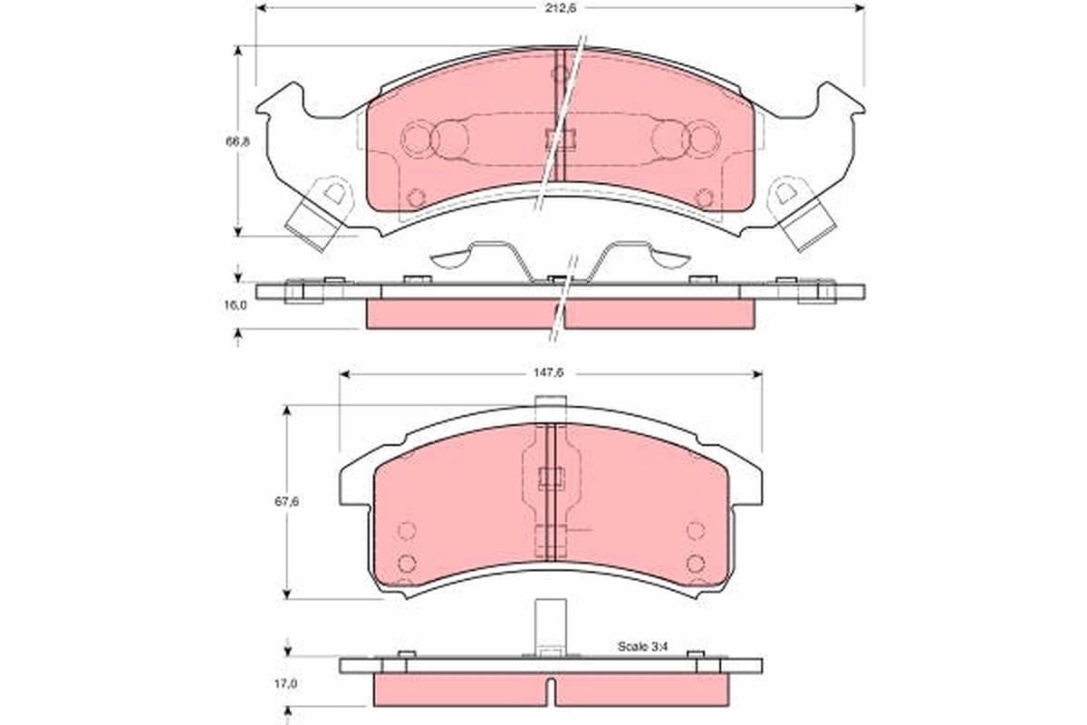 TRW Bremseklodser gdb4000 for OLDSMOBILE CADILLAC PONTIAC