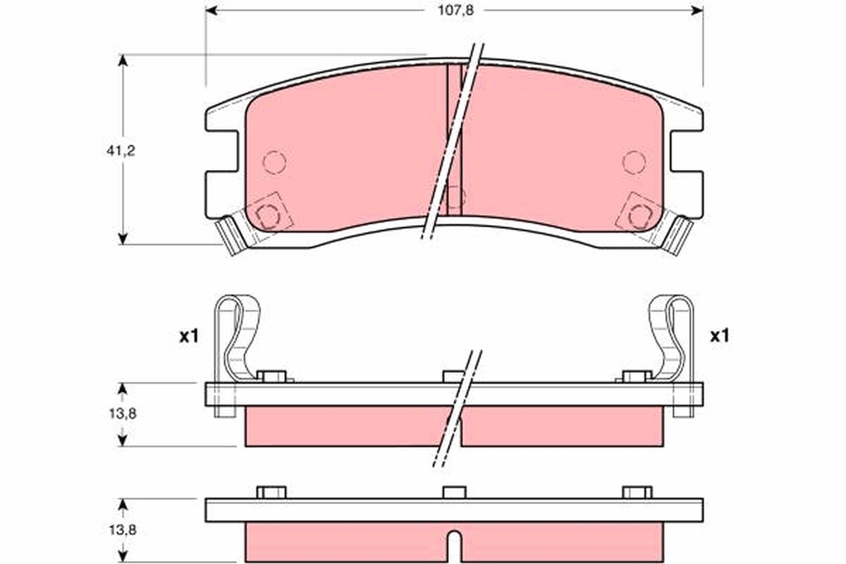 TRW Bremseklodser gdb4042 for OLDSMOBILE CADILLAC SATURN