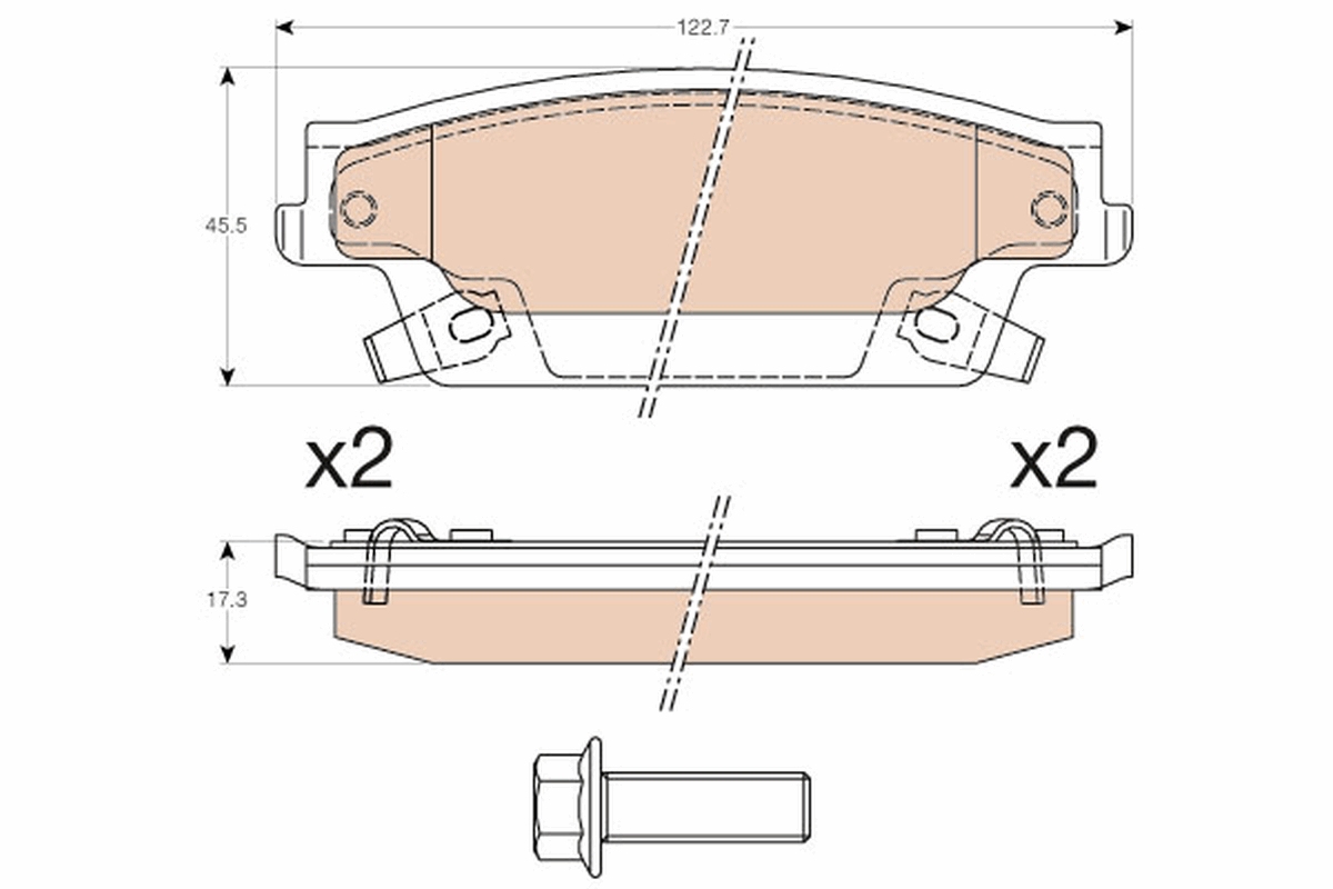 TRW Bremseklodser gdb4452 for CADILLAC