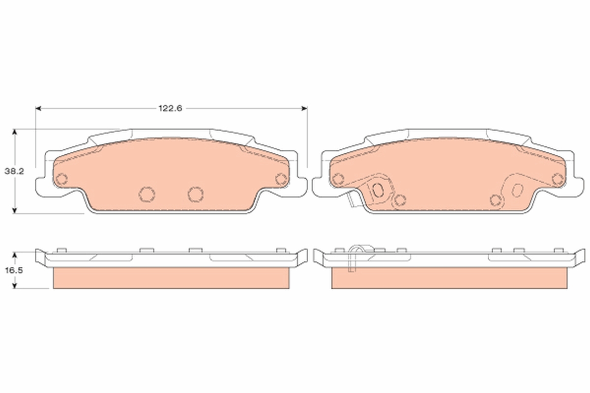 TRW Bremseklodser gdb4453 for CADILLAC (SGM)