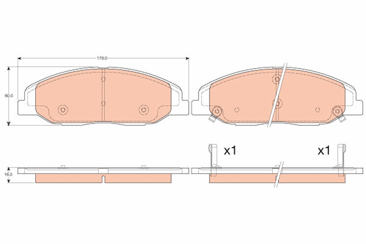 TRW Bremseklodser gdb4457 for CADILLAC (SGM)