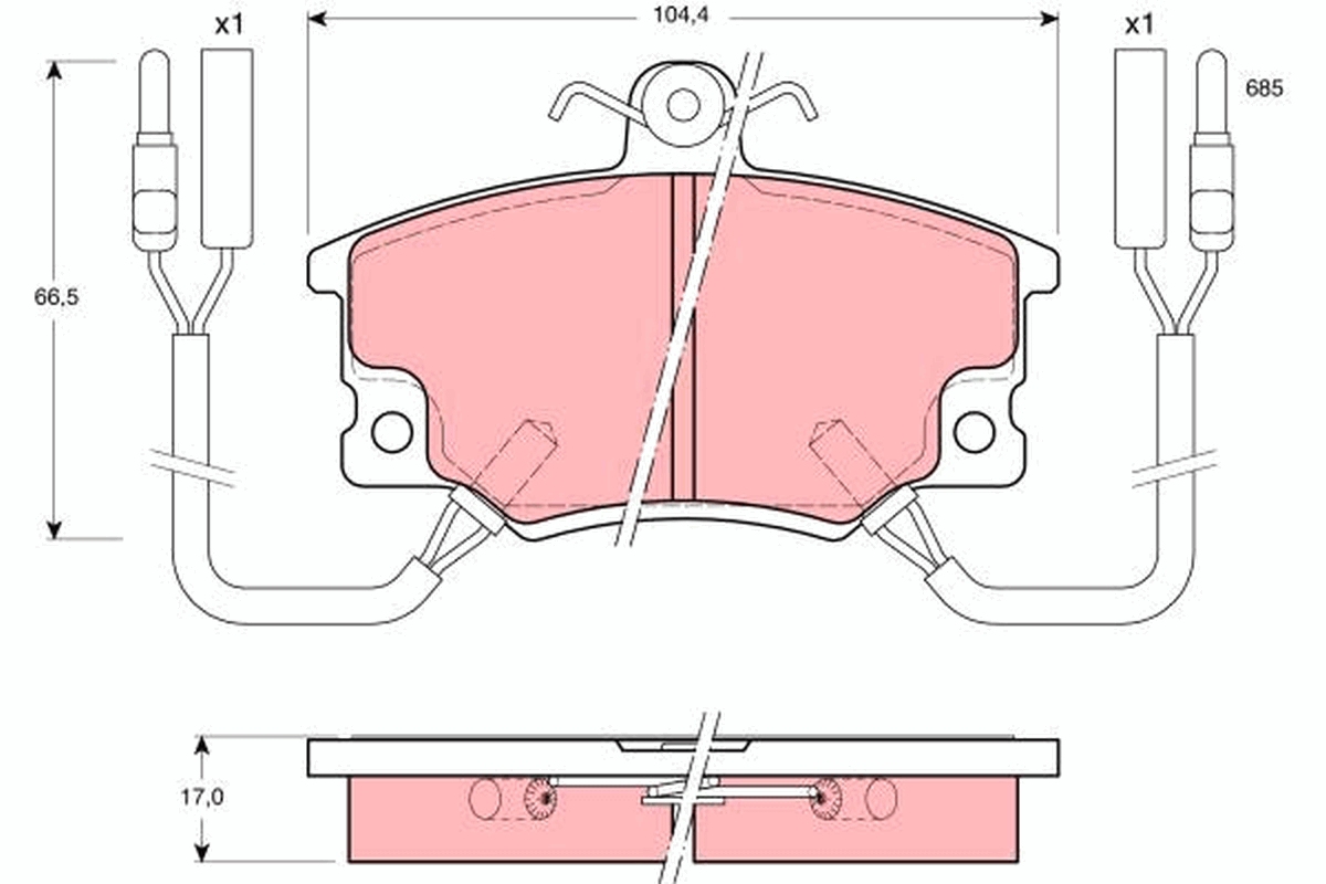 TRW Bremseklodser gdb457 for LANCIA