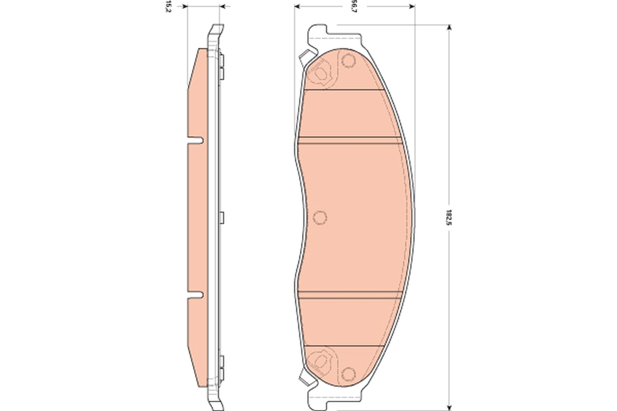 TRW Bremseklodser gdb4601 for CADILLAC