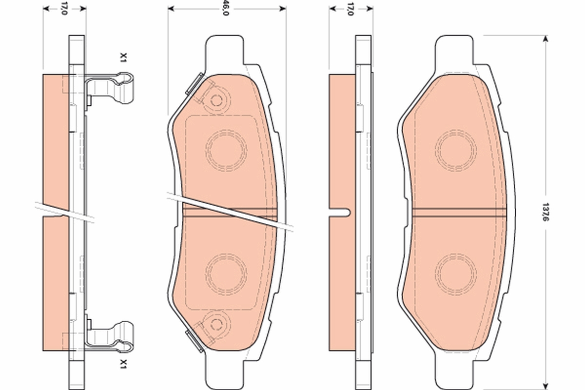 TRW Bremseklodser gdb4602 for CADILLAC CHEVROLET