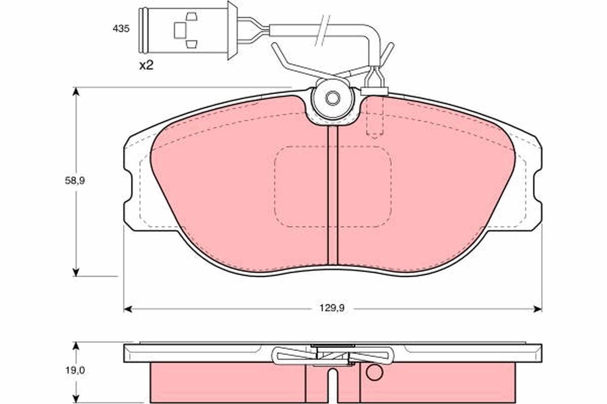 TRW Bremseklodser gdb483 for LANCIA FIAT ALFA ROMEO