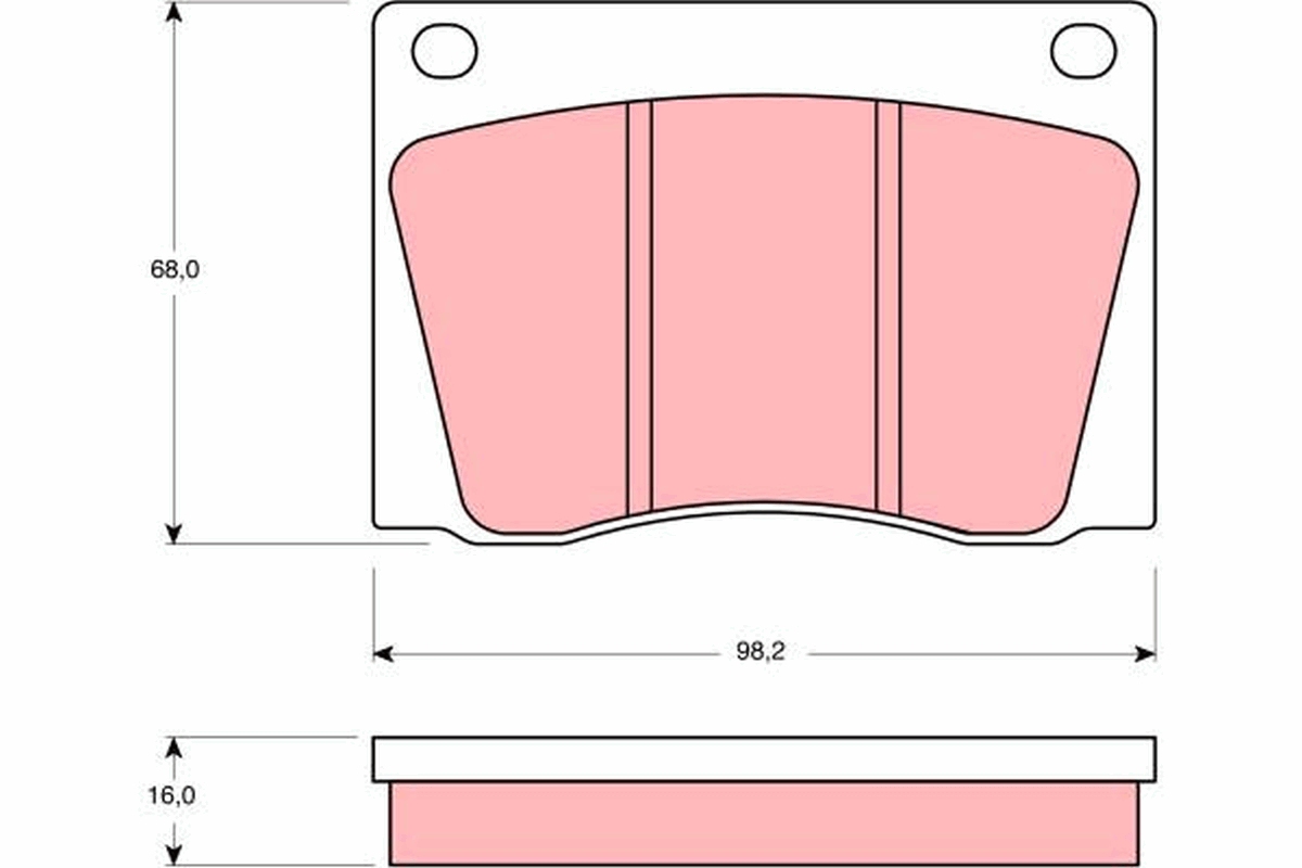TRW Bremseklodser gdb531 for VOLVO BRISTOL MERCEDES-BENZ ROVER JENSEN JAGUAR ASTON MARTIN RELIANT