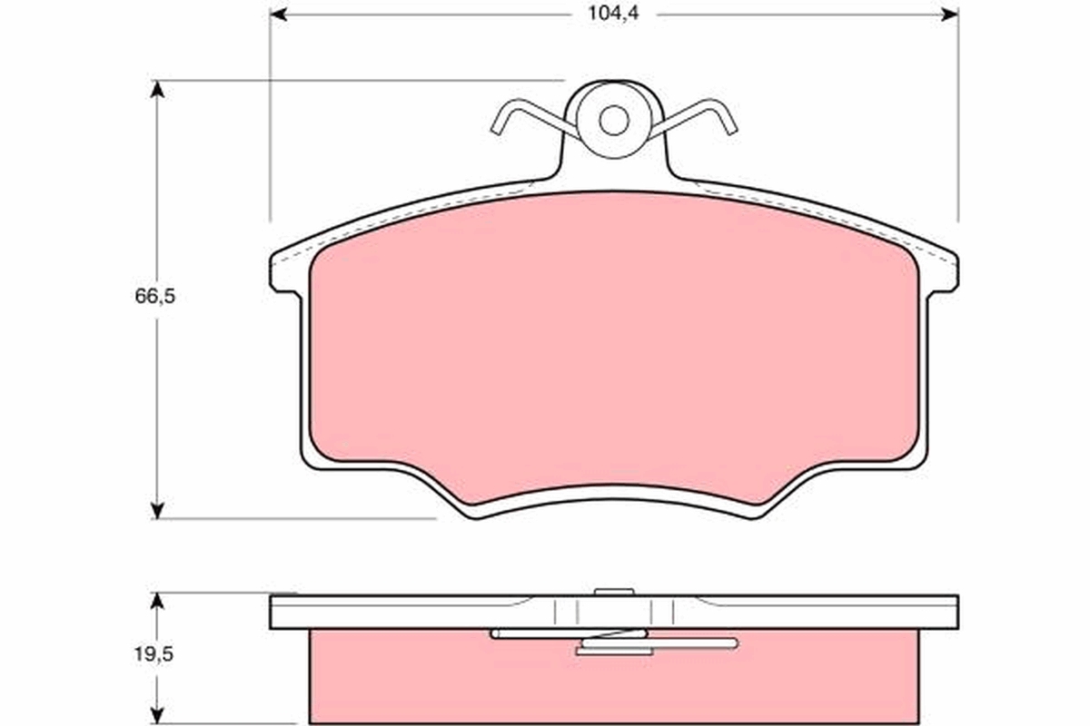 TRW Bremseklodser gdb628 for VW