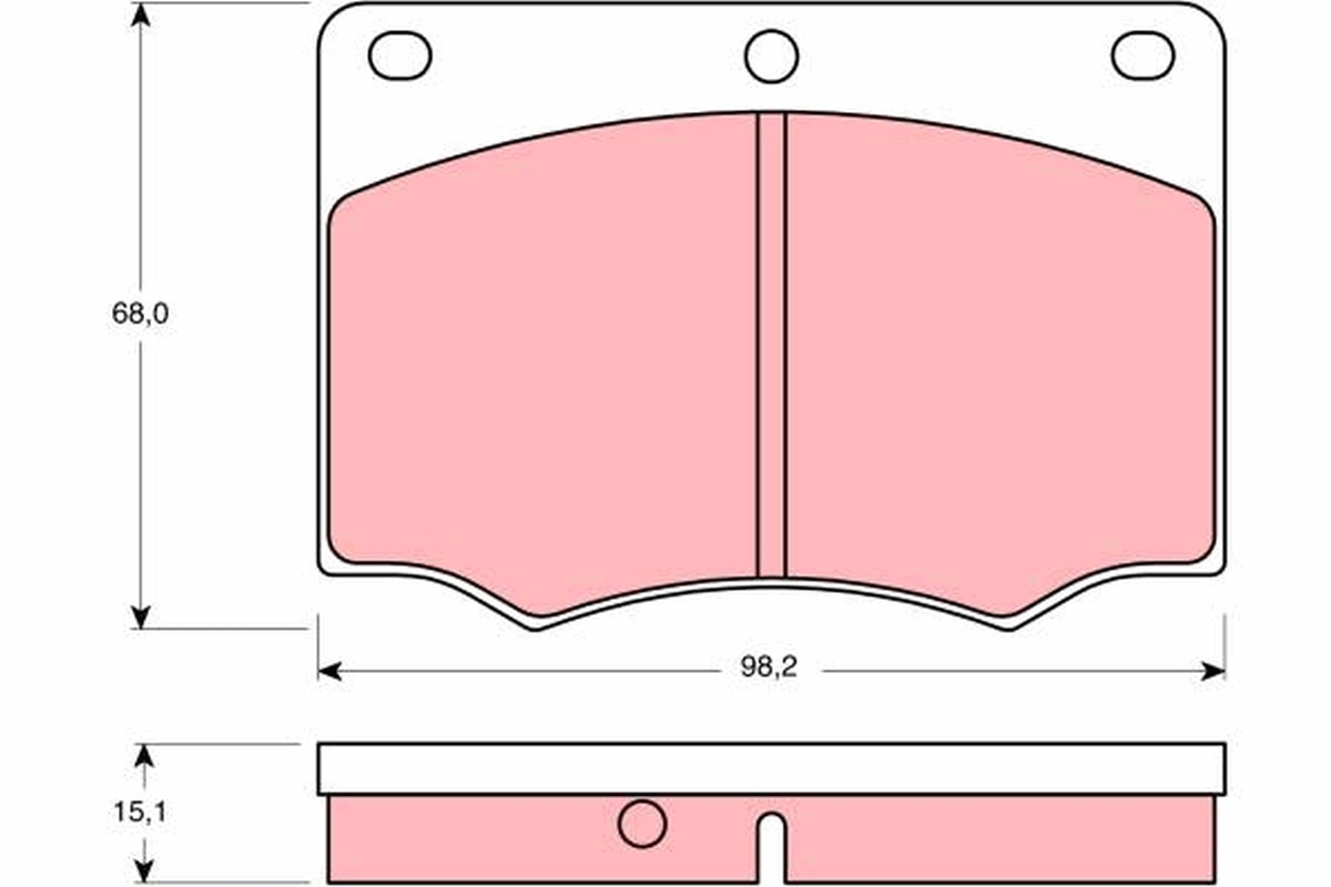 TRW Bremseklodser gdb674 for FORD