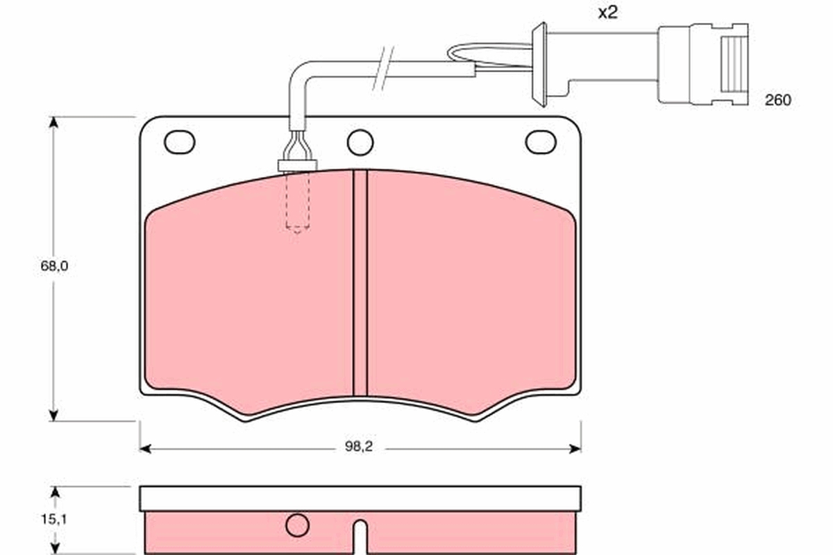 TRW Bremseklodser gdb691 for FORD