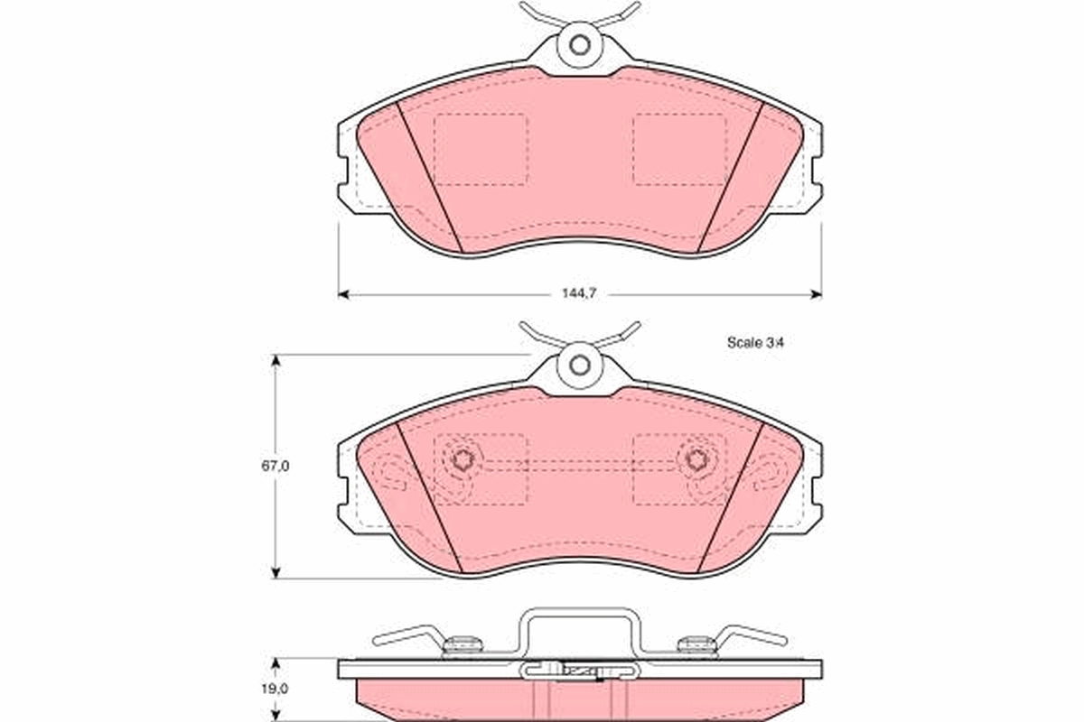 TRW Bremseklodser gdb815 for VW