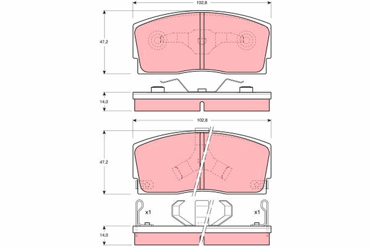 TRW Bremseklodser gdb886 for DAIHATSU